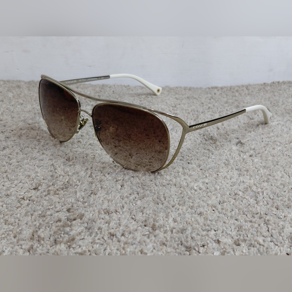 Coach  Gold and Brown Sunglasses Women's